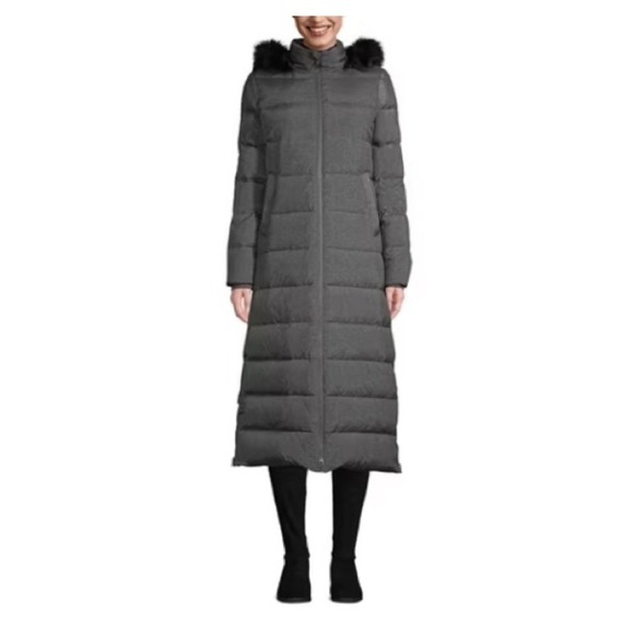Lands End Midi Puffer Coat 75 Percent Down Lightweight Gorpcore Outdoor Med NWT